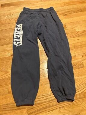 Kids Navy Graphic Joggers Sweatpants